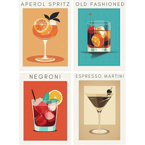 EIBEILI Diamond Art Kits for Adults-4P Wine Cocktail Diamond Painting Kits - color: DP04472