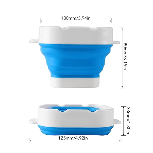 Paint Brush Washer,Collapsible Portable Silicone Paint Brush Washing Bucket Painting Brush Cleaning Water Cup Paint Brush Basin Cleaner for Acrylic Watercolor Painting (Blue) - color: Blue