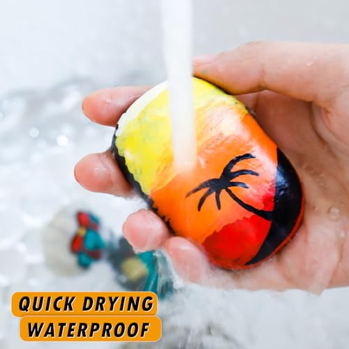Black Paint Markers, 24 Pack Oil-Based Waterproof Quick Dry Permanent Paint Pen Set for Rocks Painting, Wood, Fabric, Plastic, Canvas, Glass, Mugs, Metal, Tire, Stone, DIY Craft - color: Black