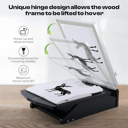 Caydo 3 Piece Aluminum Silk Screen Printing Frames with 110 Mesh for Screen Printing with Screen Printing Machine, 19.3x12.2inch / 41x31cm Screen Printing Press