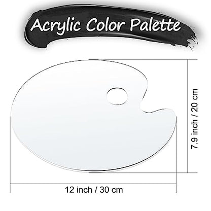 Acrylic Paint Set, Art Painting Supplies Kit with 10 Brushes, 5 Stainless Steel Palette Knife, 6 Plastic Spatula Palette Knives, Paint Palette tray, Acrylic Painting Supplies for Adults and Kids