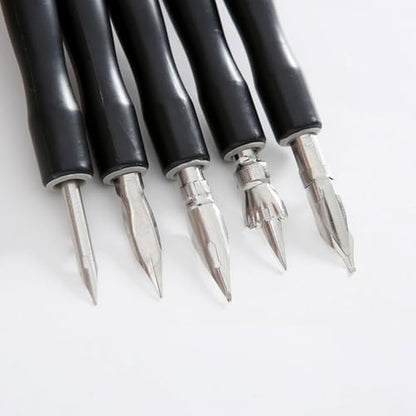 Tofficu 36Pcs Dip Pen Holder Black Set Comic Nib Holder for Manga Ink Pen Drawing Dip Calligraphy for Fine Line Writing Easy-Replace Penholder for Art Supplies - color: Blackx3pcs