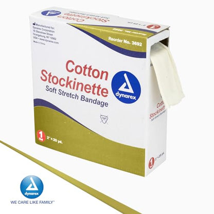 Stockinette Knit Tube Dressing 2'' X 25yd Latex Free (Pack of 4) - size: 2in x 25 yds, 1 Count (Pack of 4)