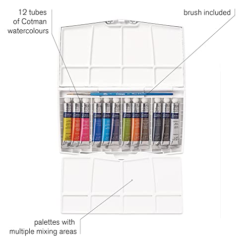 Winsor & Newton Cotman Watercolor Paint Set, 12 x 8ml Tube Travel Set - style: 12 Tube Travel Set 8ml