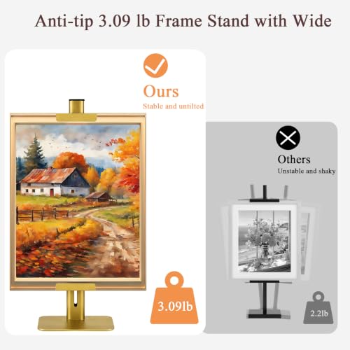 24''Adjustable Metal Tabletop Easel, Picture Frame Stand - color: Gold