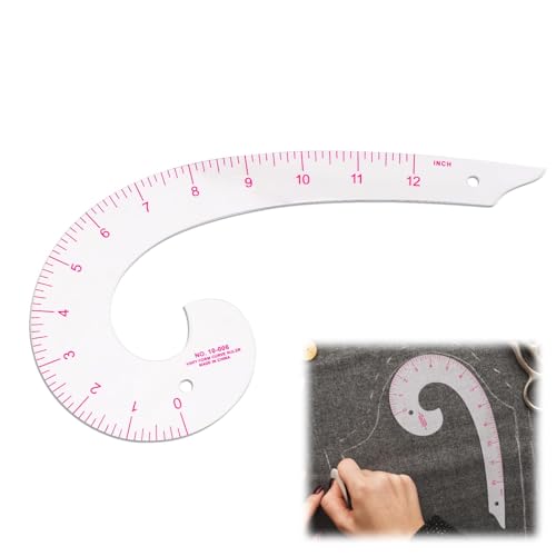 1PCS Fashion Clear Metric Sewing Ruler Set, Vary Form Curve Ruler, French Curve Pattern Rulers for Sewing,Pattern Making & Design—Ideal for Seamstresses, Fashion Students & DIY Crafters