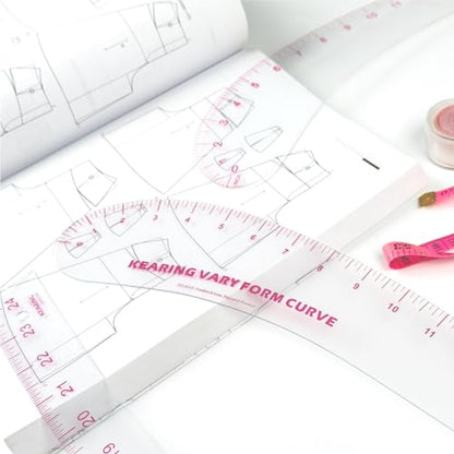 KEARING 18" French Curve Ruler - Clear Plastic Sewing Pattern Making Tool - style: 6218(18")