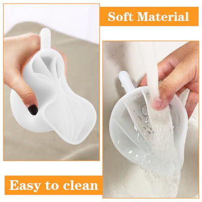 Kunyeah Split Cup with Handle 17OZ/500ML Silicone Cup for Paint Pouring Fluid Art Split Cup Acrylic Paint Pour Cup DIY Making Crafts Supplies Epoxy Resin Art Drawing Accessories (5 Chambers) - size: 5 Chambers