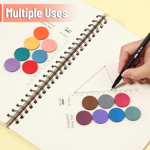 Mr. Pen- Round Transparent Sticky Notes, 1.1” Diameter, 14 Pads, 560 Sheets - color: Retro, size: 560 pcs