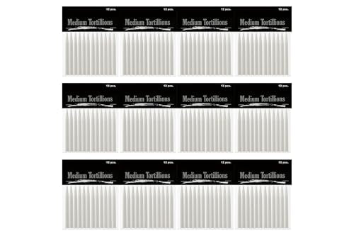 Creative Mark Blending Tortillions - Soft Paper Felts, Traditional Blenders Easily Sharpened or Sanded - [Set of 144 - Medium] - size: Medium - 144 Pack