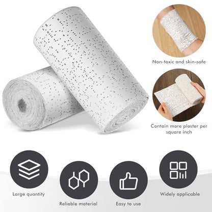 Preboun 50 Pack Plaster Cloth Gauze Bulk for Craft Art, 6 Inch x 180 Inch | Ideal Paper Mache Belly Casting Mask Making, Plaster Strips School Classroom Back to School Art Projects - size: 6 Inch X 180 Inch