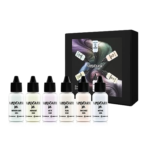 Pearl Alcohol Ink Set - 6 Alcohol Inks, 0.51 fl oz (15 ml) Each