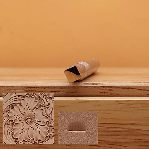 Leather Stamping Tool 304 Stainless Steel Professional Stamp Tools Leather Edge Punch Carving DIY LeatherCrafts (L, 1pc) - size: L, 1pc