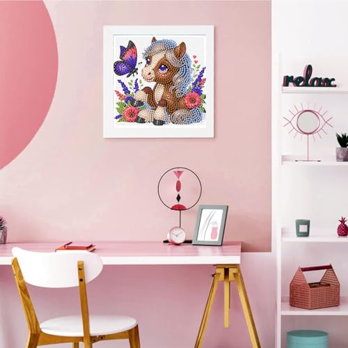 Arttoplus Horse Diamond Art Painting Kits for Kids with Frame 7x7 inch - color: CC1056-US
