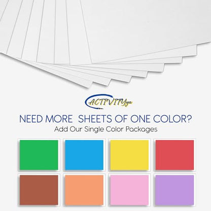 White EVA Foam Sheets, 6 x 9 Inch, 2mm Thick – Foam Paper for DIY Arts and Crafts, School Projects, and More – 8 Pack - color: White