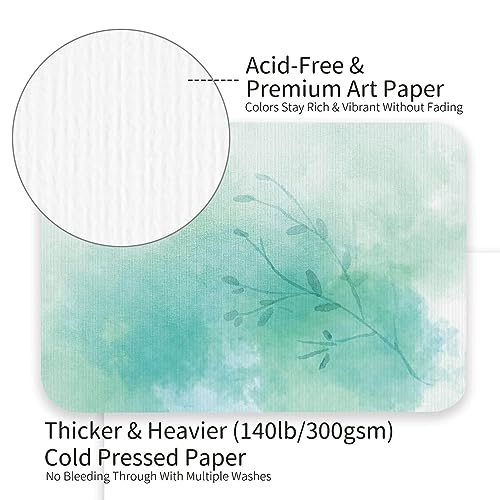 Funto 4x6 Blank Watercolor Paper Postcards, 50 Cards, 140lb/300gsm - style: 4x6 Postcards