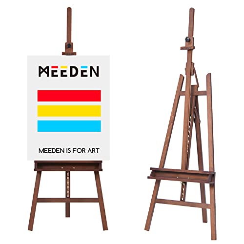 MEEDEN Large Easel Stand for Painting: Beech Wood Painting Easel for Adults - color: Walnut
