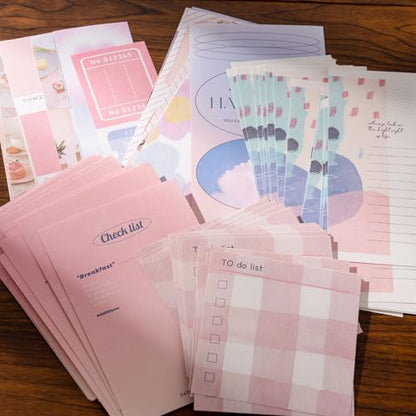 JOYCHOIC 348 Pcs Pink Scrapbook Supplies Kit, Dessert Junk Journal, Scrapbooking and Journaling Materials, Large Aesthetic Collection for Women, Stationery Arts Craft, Adults Daily - color: Dessert