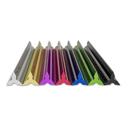 Alumicolor Aluminum Architect Solid Drafting Scale, 12IN, Black - color: Black, size: 12 Inch, style: Architect