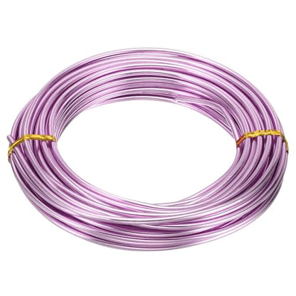 PATIKIL 32.8ft Aluminum Wire, 1pcs Jewelry Wire Aluminum Craft Wire 3mm 9 Gauge Wire Metal for Jewelry Making Beading Crafting Pendants Art, Pink - color: Pink, size: 3mm