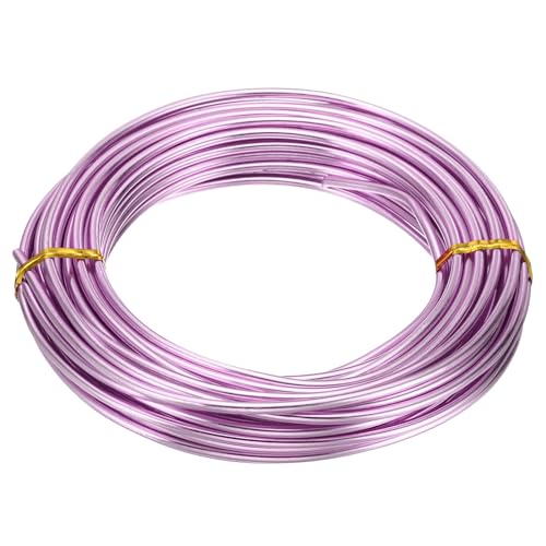 PATIKIL 32.8ft Aluminum Wire, 1pcs Jewelry Wire Aluminum Craft Wire 3mm 9 Gauge Wire Metal for Jewelry Making Beading Crafting Pendants Art, Pink - color: Pink, size: 3mm