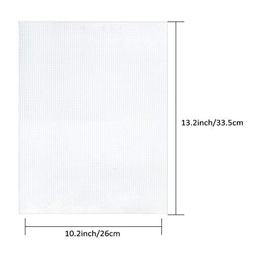 Pllieay 5 Pcs 7 Count Plastic Mesh Canvas Sheets, Eye Mesh for Embroidery | for Acrylic Yarn Crafting, Knit and Crochet PAquarium Dividers(10.2 x 13.2 inch, with 4 Pieces Weaving Needles) - color: 5Pcs