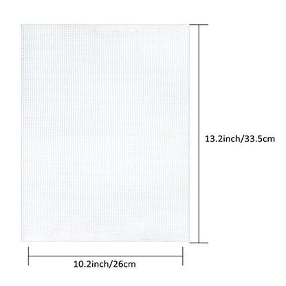 Pllieay 5 Pcs 7 Count Plastic Mesh Canvas Sheets, Eye Mesh for Embroidery | for Acrylic Yarn Crafting, Knit and Crochet PAquarium Dividers(10.2 x 13.2 inch, with 4 Pieces Weaving Needles) - color: 5Pcs