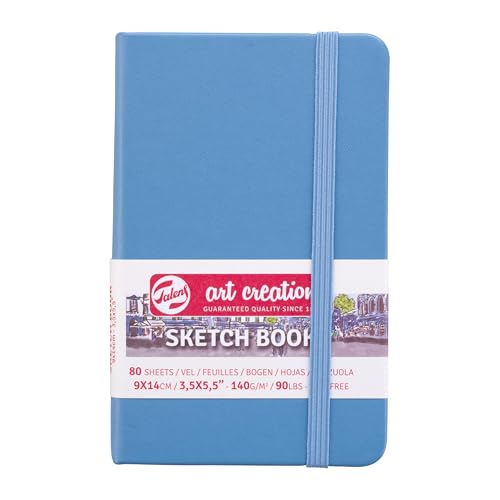 Talens Art Creation Sketchbook, Lake Blue, 80 Sheets, 3.5 x 5.5 in - color: lakeblue, size: 9×14cm