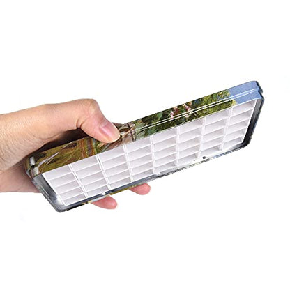 qianshan 40Pcs Empty Half Pans Watercolor Tin Palette with Magnetic Stripe | Travel Tin Palette Case,Portable Artist Paints Half Pan Kits,DIY Watercolor Oils Acrylics Painting Drawing Garden - color: Garden