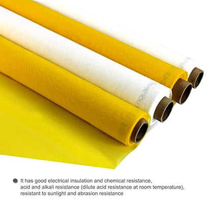 INTBUYING Silk Screen Mesh Screen Printing Mesh Fabric 180 Mesh (72T) White 3 Yards Long 50 Inches Wide - color: 180 Mesh (72t) White, size: 50-Inches-Wide