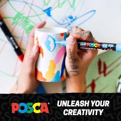 POSCA® PC-5M Paint Markers, 24 Count Medium Reversible Tip Set (1.8–2.5 mm) - size: 24 Count, style: Round Tip
