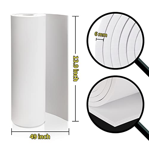 White Eva Foam Sheet roll,Premium eva Foam 6mm Thick,49" x 13.9", High Density 86kg/m3 for Halloween Cosplay Costume, Crafts, DIY Projects by MEARCOOH… - color: White, size: Thickness-6mm