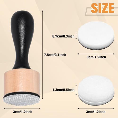 LEONTOOL Mini Ink Blending Tool with 24 Pcs Replacement Refill Sponge Daubers Curved & Flat Ink Applicator Pad, Handle Blending Brushes for Card Making Scrapbooking Art Painting Embossing Stencils