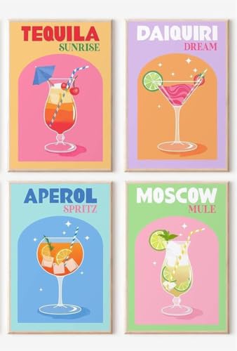 EIBEILI Diamond Art Kits for Adults-4P Wine Cocktail Diamond Painting Kits - color: 4 Pack Cocktail