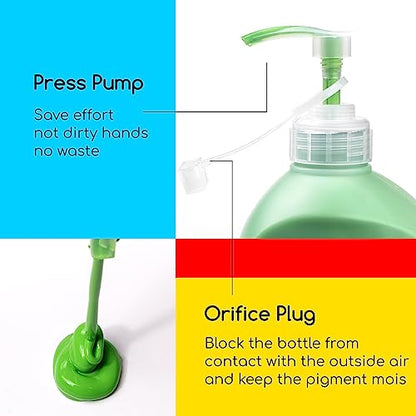 MEEDEN Green Acrylic Paint with Pump Lid, 1/2 Gallon (2L /67.6 oz.) Soft Body Non-Toxic Rich Pigment Color, Perfect for Art Class, Wall Painting, Painting Party & Creative DIY - color: Pale Green