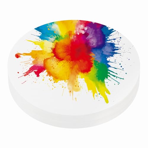 PATIKIL 50 Sheets Cotton Watercolor Paper Round 140lb/300 GSM Cold Press Water Coloring Paint Paper for Art Painting Watercolor Drawing Artist, 7 Inch - size: 7 Inch