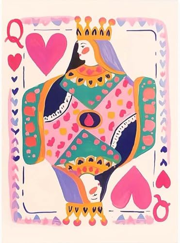 Pink Poker Diamond Art Kits for Adults Diamond Painting Kit for Beginner - color: DP03746, size: Round Drill