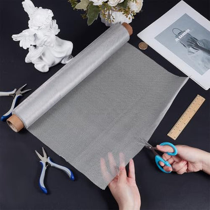 OLYCRAFT Aluminum Sculpting Wire Mesh 15.8 Inch by 16.4 Feet Metal Mesh Sheet Wire Meshes Roll for Sculpting Clay Craft 0.3mm Thick Sculpting Meshes Screen for Arts and Craft - size: 0.3mm Thick