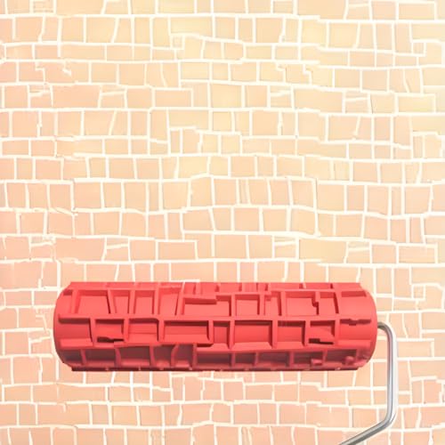7" Texturing Roller, Patterned Textured Paint Roller, Drywall Texture Tool | Embossed Rubber Paint Roller, Decorative Art Texture Roller, Knockdown Texture Tool for DIY Household Wall Painting (BK319R) - style: BK319R