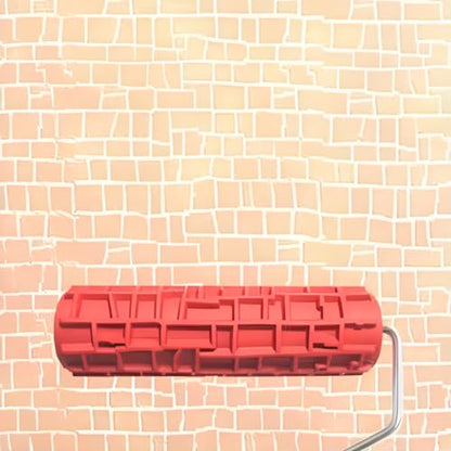 7" Texturing Roller, Patterned Textured Paint Roller, Drywall Texture Tool | Embossed Rubber Paint Roller, Decorative Art Texture Roller, Knockdown Texture Tool for DIY Household Wall Painting (BK319R) - style: BK319R