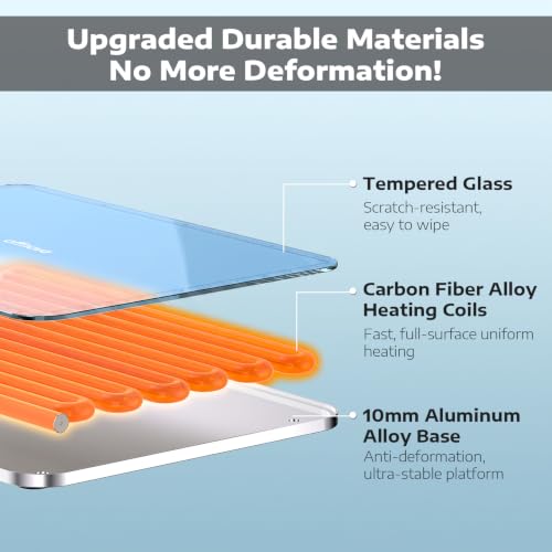 OFFNOVA 16×20" Large Resin Heating Mat & Leveling Table, 2-in-1 Epoxy Resin Tools, Resin Curing Machine for Resin Molds, Undeformed Resin Dryer with Smart Timer & Temperature Control, Silicone Mat - size: 16*20" Resin Curing Kit