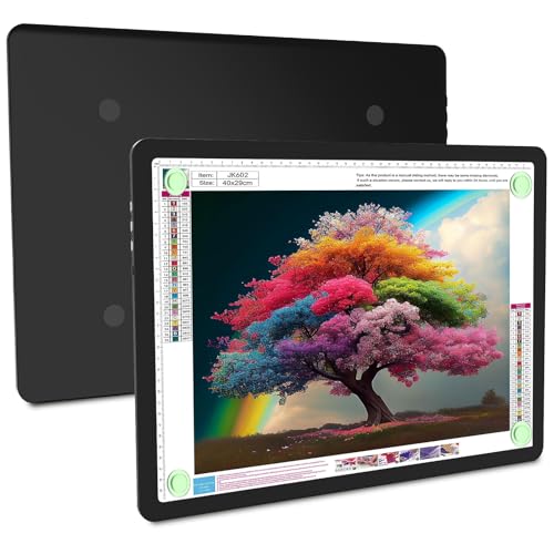 Elice Rechargeable A3 Light Pad for Diamond Painting, Magnetic LED Light Board with Physical Button, Super Bright Diamond Art Light Pad, Ultra-Thin Light Box for Tracing, Weeding Vinyl, Artists -Black - color: Black, size: A3 without Carry Bag