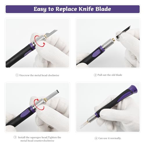 EHDIS 2PCS Exacto Knife Set Utility Craft Precision Hobby Knife Kit with 50PCS Blades for Art, Working-Stencil, Scoring, Scrapbooking, Architecture Modeling, Crafting