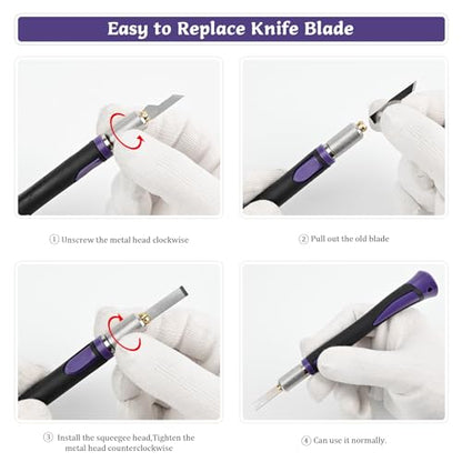 EHDIS 2PCS Exacto Knife Set Utility Craft Precision Hobby Knife Kit with 50PCS Blades for Art, Working-Stencil, Scoring, Scrapbooking, Architecture Modeling, Crafting