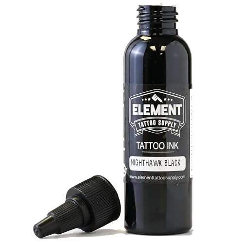Element Tattoo Supply Black Tattoo Ink for Skin, 2oz | Bottle - size: 2oz
