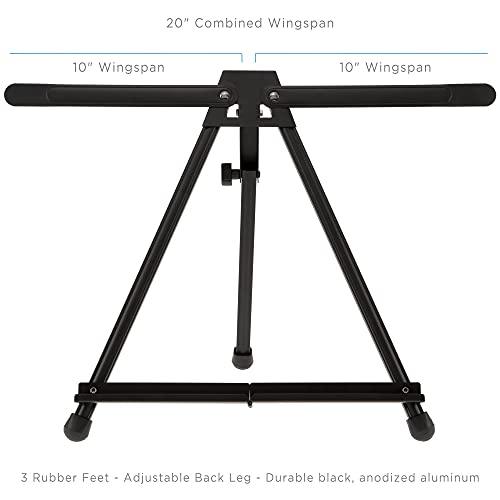 SoHo Urban Artist Black Aluminum Tabletop Easel Stand, Portable Easel for Display, Painting Canvas and More, Set of 3 - size: 3 Units
