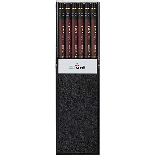 Uni Wooden Pencil, 6B, Box of 12 (HU6B) - style: 6B