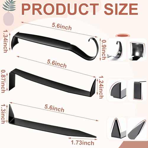 Leriton 3 Pcs Stainless Steel Double Ended Pottery Trimming Tools for Clay and Ceramic Trim 3 Styles Pottery Carving Tools Set for Sculpture Ceramics Hand-Made Clay Art Craft Modelling Carving
