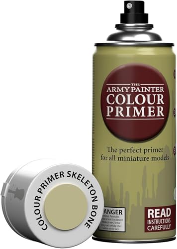 The Army Painter, Colour Primer Skeleton Bone, 400 ml acrylic spray | Spray Paint Basecoat for Miniature Model Undercoat Priming, Plastic Wargames, DnD & Warhammer - color: Skeleton Bone
