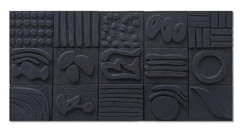 NANKAI Art Hand-Painted Pure Black Texture Wall Decoration Painting - Modern Abstract Oil Painting, Suitable for Wall Decoration in Living Rooms, Offices and corridors. 48x24 inches - color: Nkhb378